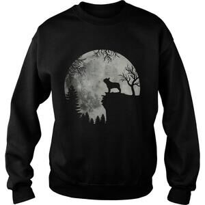 Shadow Of The French Bulldog Howling In The Moon Sweatshirt